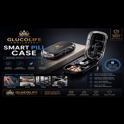 GlucoLife Wellness Smart Pill Case